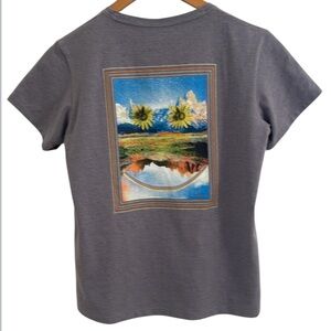 Patagonia Enjoy Rainbow Gray Responsibili-Tee Recycled Cotton Blend T-shirt NEW!